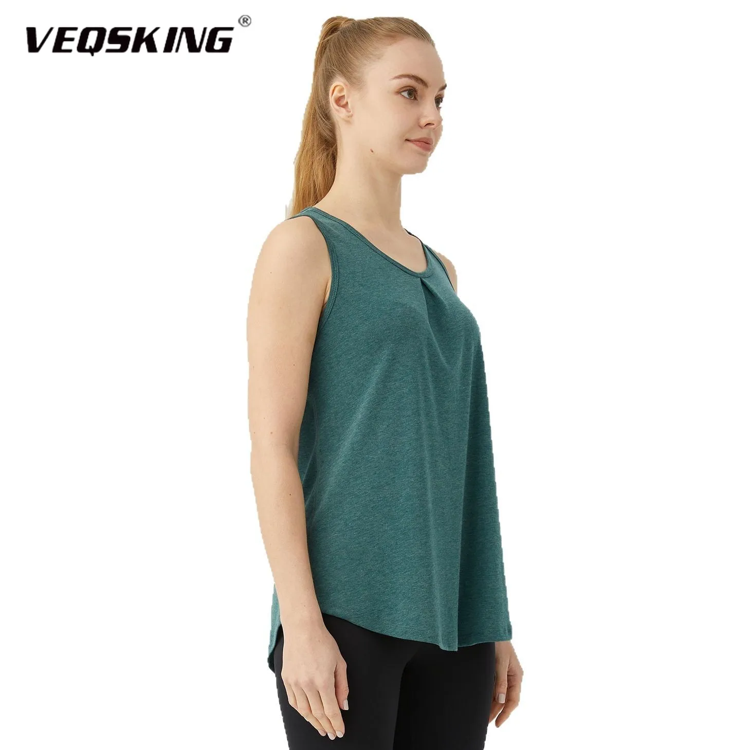 

Новый свободный спортивный жилет для женщин в одежде для йоги без рукавов для фитнеса, бега, тренировок, быстросохнущей дышащей футболке