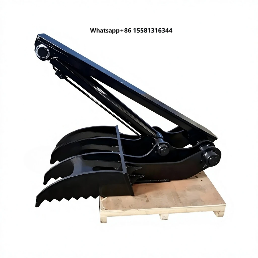 Hydraulic Excavator Thumb Attachment Q355 NM400 Steel Grab for 20 Ton Compatible CAT320 PC200 SK200 ZX225 DX225
