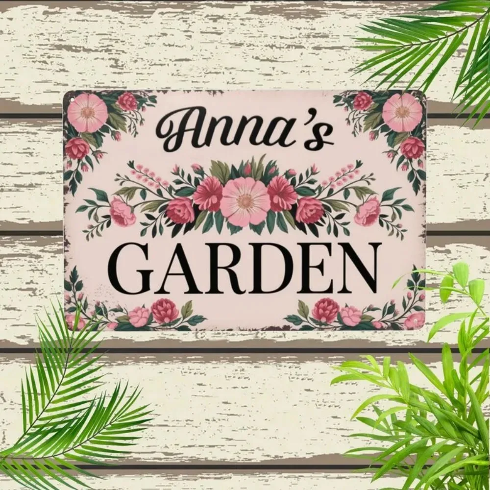 CIFbuy Customizable 2D Flat Vintage Beige Garden Plaque 8×12In 20×30Cm Nursery Studio Wall Art Gift for Her