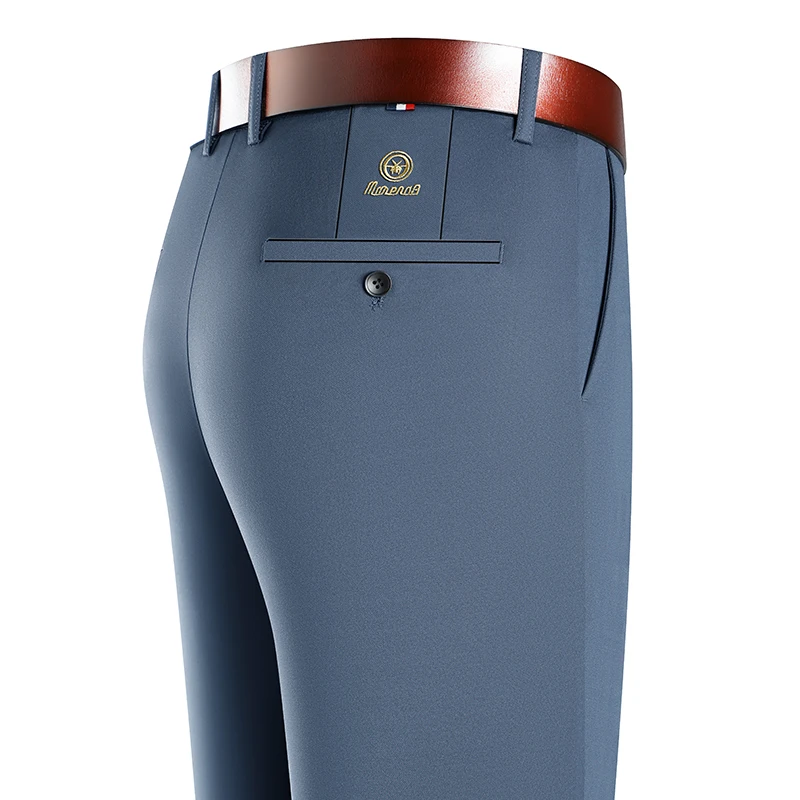 2026 Men's Stretch Dress Pants Classic Straight Fit Male Business Casual Suit Pants Korean Wrinkle Resistant Pants