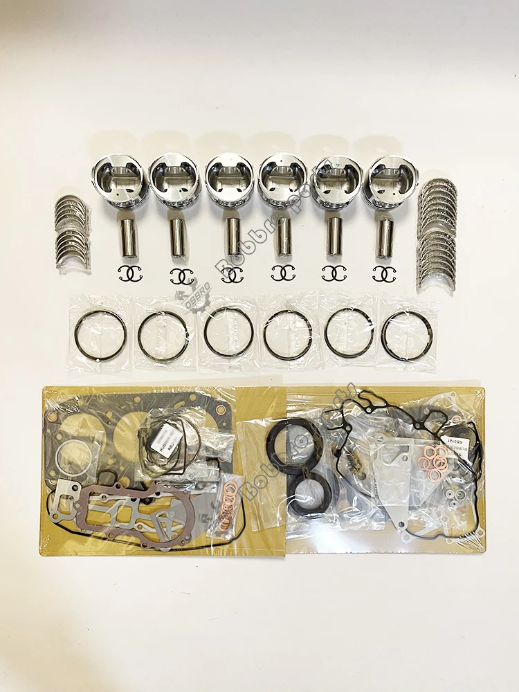 

6BT S6BTA Overhaul Rebuild Kit With Liners Full Set Gasket Piston Rings Main ConRod Bearing Set For Cummins 5.9L Engine Parts