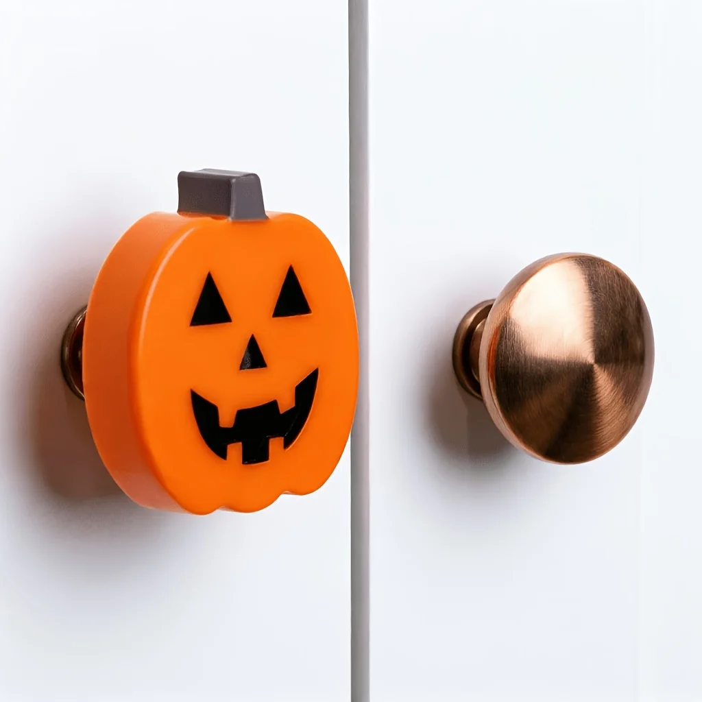Halloween pumpkin knob cover, universal cabinet and drawer handle, creative pumpkin drawer handle