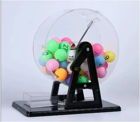 Manual shake lottery machine entertainment educational toy with 1-50 digital number color game balls