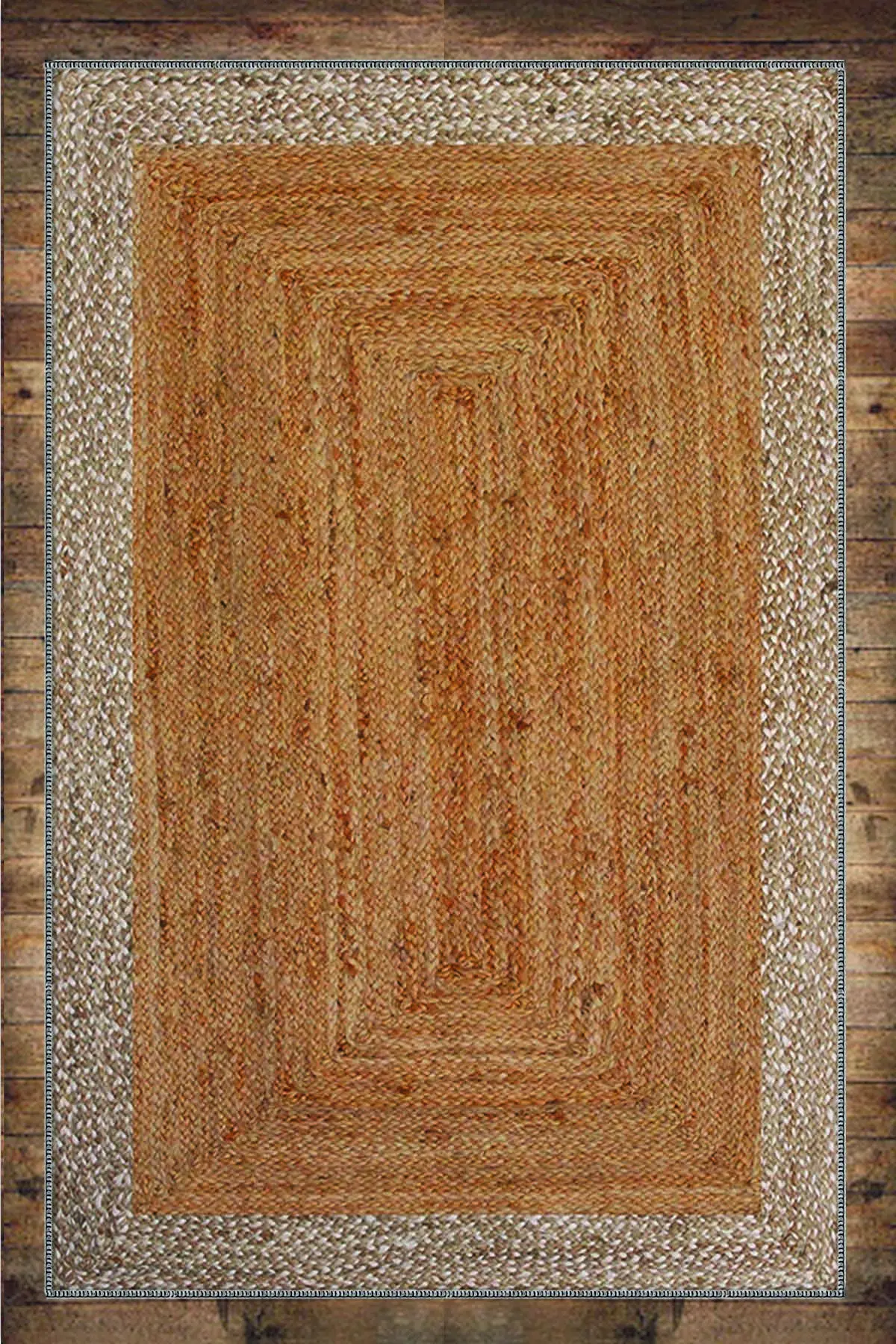 Dovi coffee straw look patterned washable non-slip felt floor Modern carpet evo-167