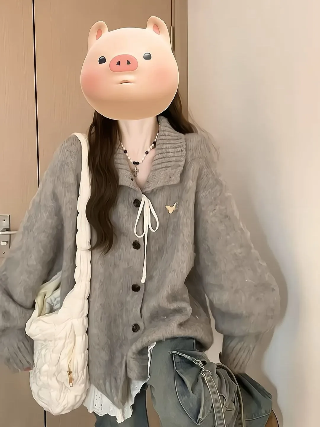 

Корейский вязаный свитер Sle Lazy Thiened, пальто, женский осенне-зимний свободный кардиган, модный длинный цвет све