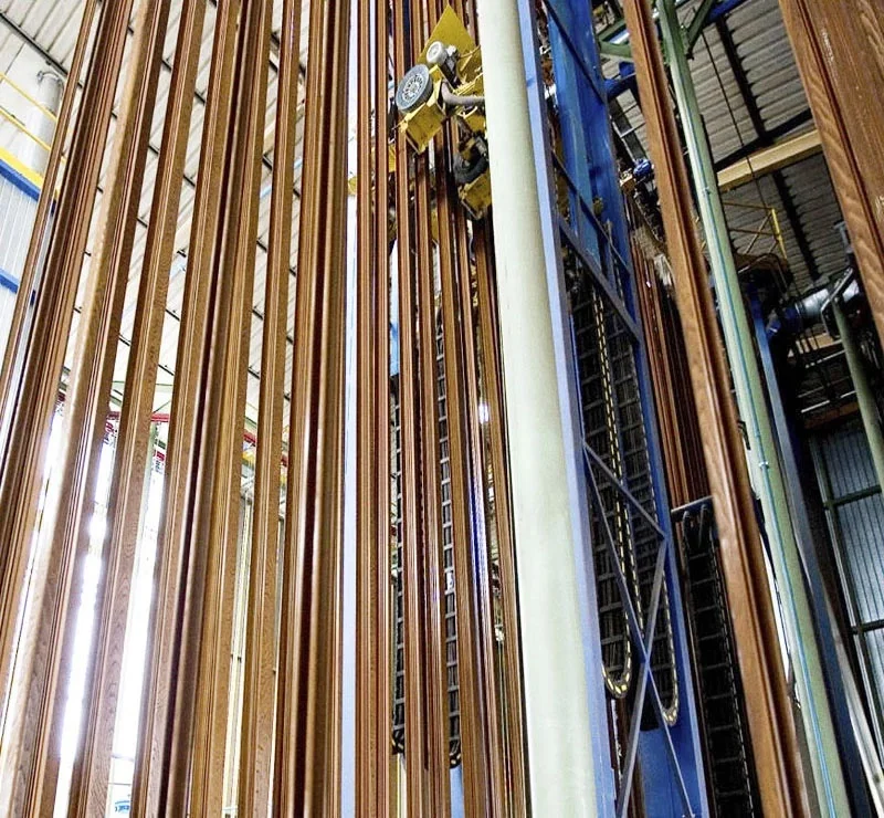 Automatische vertikale Pulverbeschichtungsleitung aus Metall und Aluminium mit SPS-Kernkomponenten