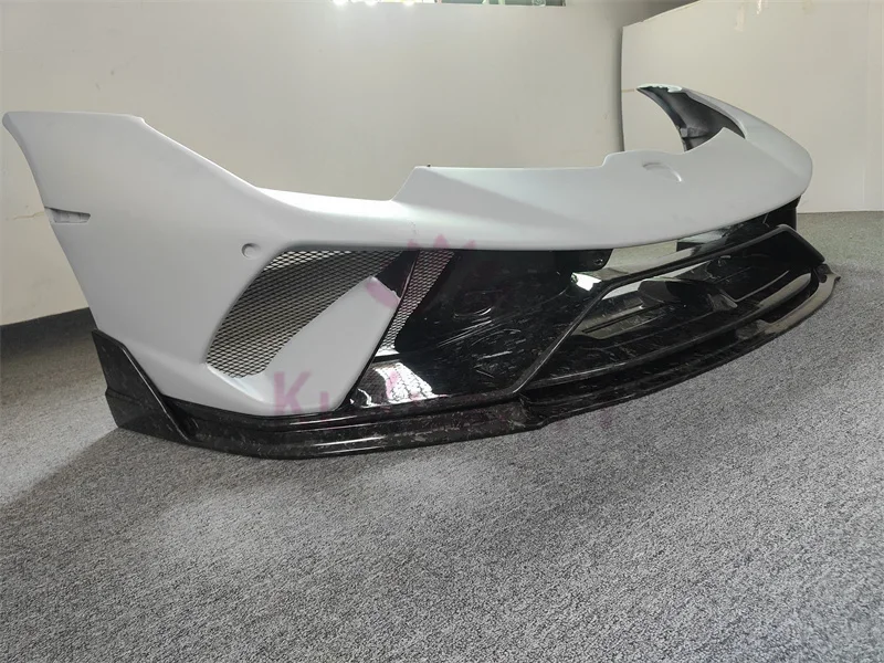 LANOUT Used for Lamborghini Huracan LP610 580 Upgrade P-style Forged Grain Carbon Fiber Front Bumper V-shaped Front Lip Body Kit