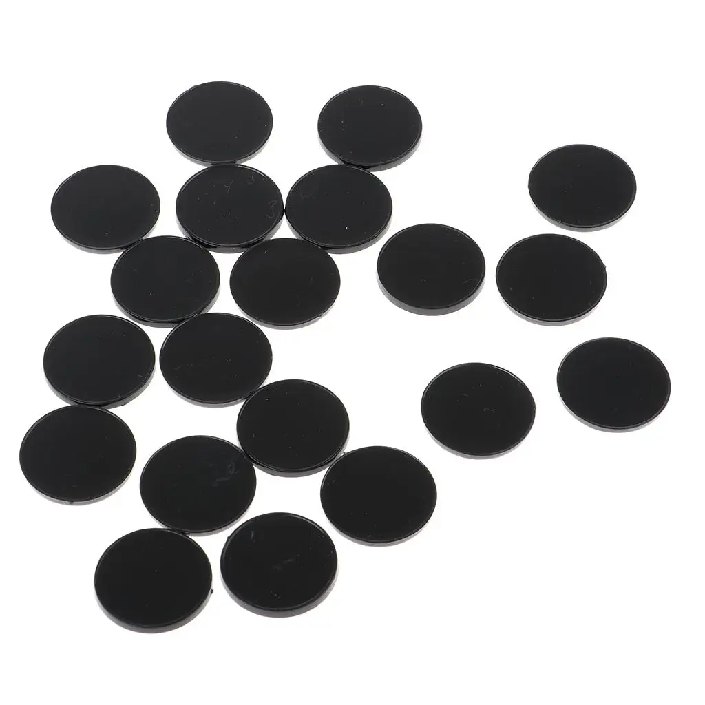 Gaming Miniatures 20PCS of Round 22mm Plastic Bases Platform Display Stand