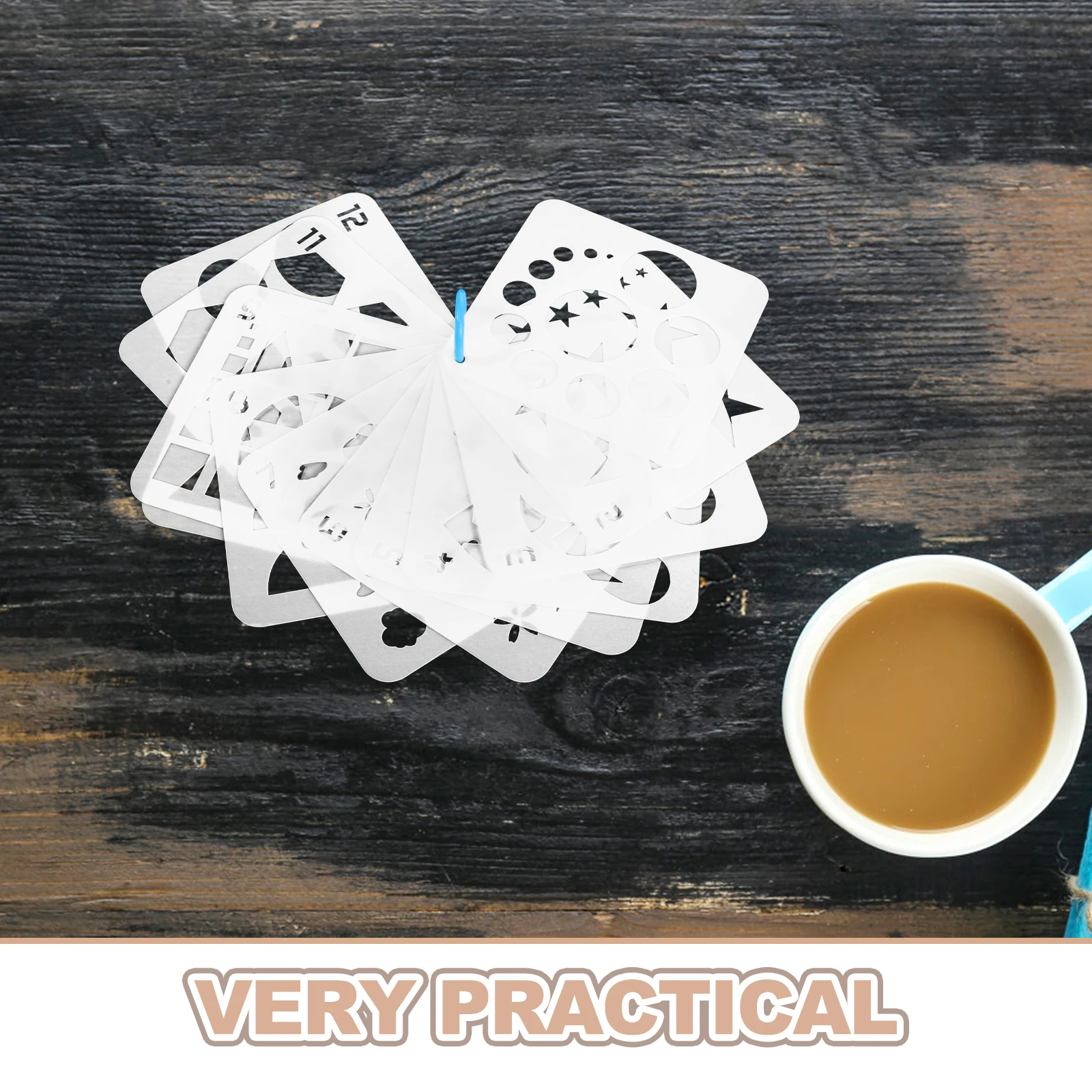 12 قطعة من أوراق الاستنسل البلاستيكية متعددة الأحداث للأنماط الإبداعية في المجلات والنسيج وطلاء الجدران #3