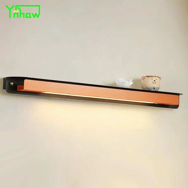 

Long Strip Storage Wall Lamp Vintage American Style for Living Room Sofa Wall Bedroom Master Bedside Home Lighting