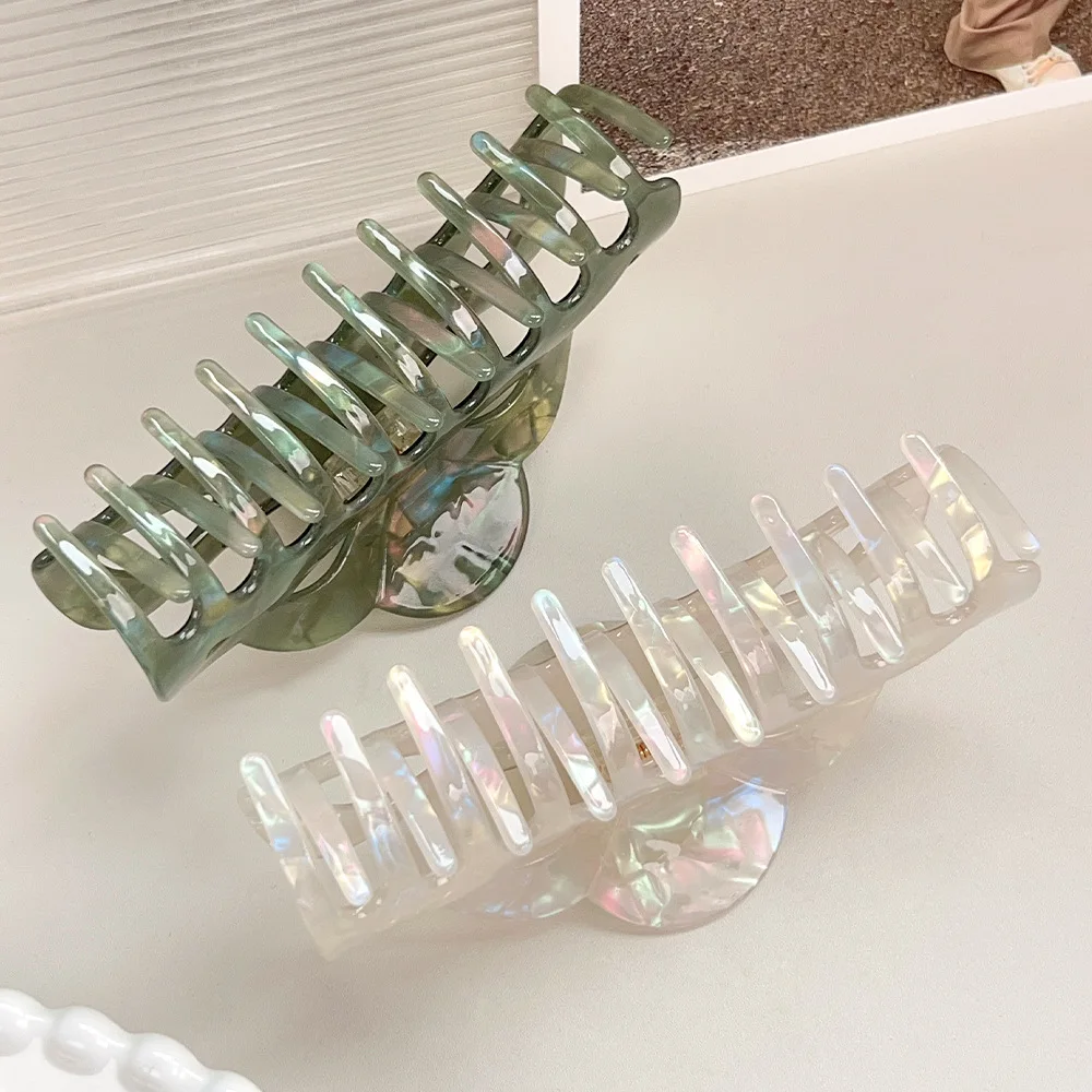 Jepit Rambut Berongga Sederhana Jepit Rambut Besar Elegan Klip Hiu Aksesori Jepit Rambut Temperamen untuk Wanita