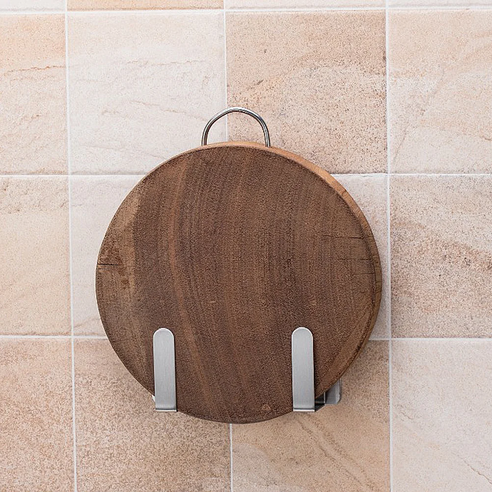

Stainless Steel Wall Mounted Pot Lid Holder Pan Cover Organizer Vacuum Drain Storage Rack Kitchen Cabinet No Drill Silver Space
