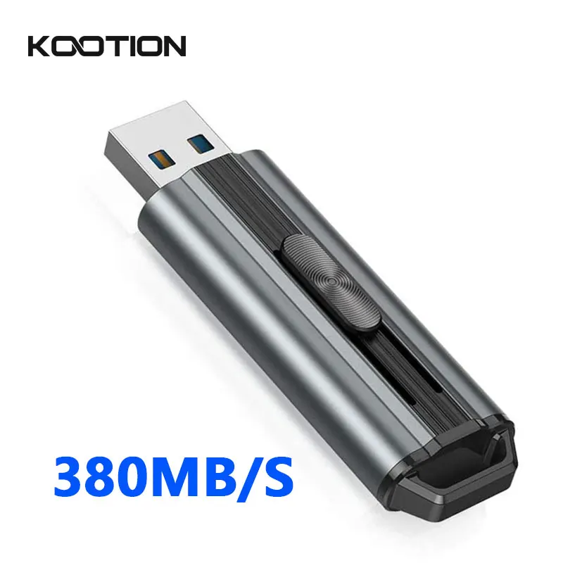 KOOTION U210 380MB/S USB3.1 USB Flash Drive 128GB 256GB Pen Drive High-Speed USB  Memory Stick Black U Disk Mini Pendrive