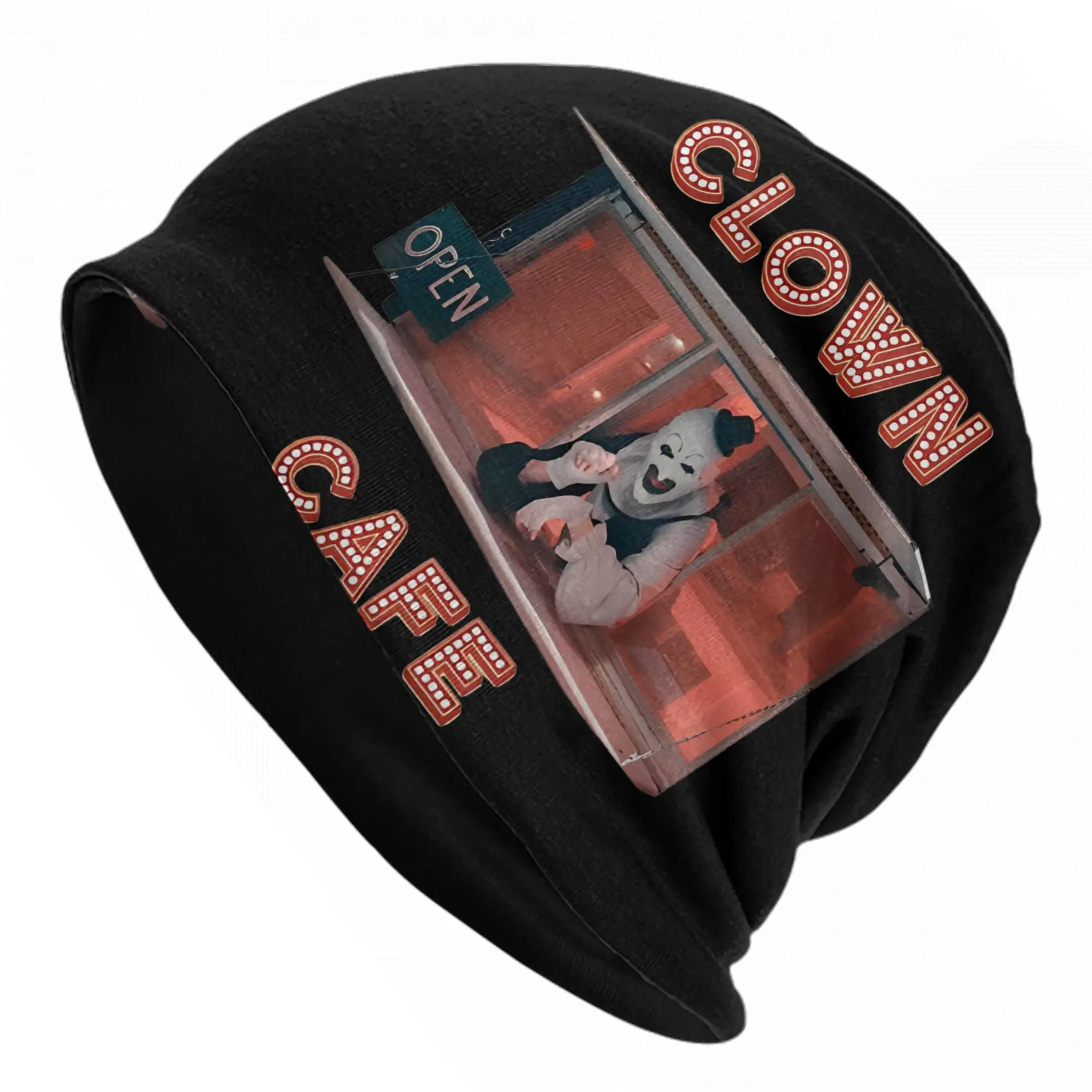 Terrifier Clown Cafe Bonnet Hats Autumn Winter Ski Skullies Beanies Hat  for Men Women Summer Multifunction Caps