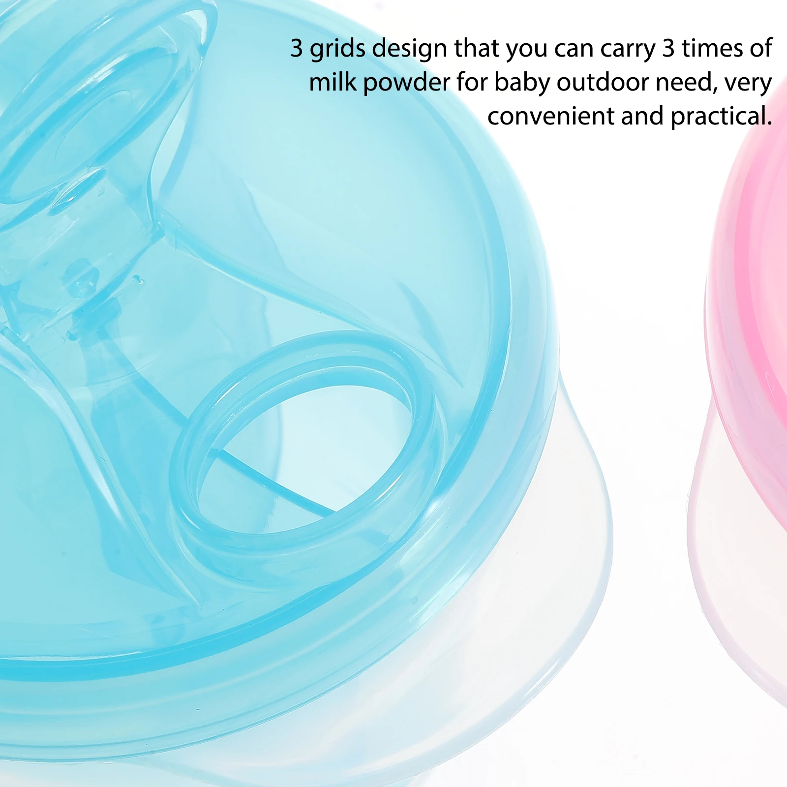

3Pcs Portable Baby Milk Powder Box Storage Container Snack Cup Under Food Organizer