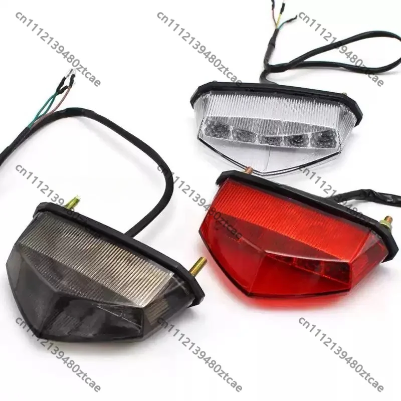 Off-road Motorcycle LED Tail Light Assembly, Dirt Bike Modified Decorative Rear Brake Lamp, Motorbike Tail Light Mod Replacement