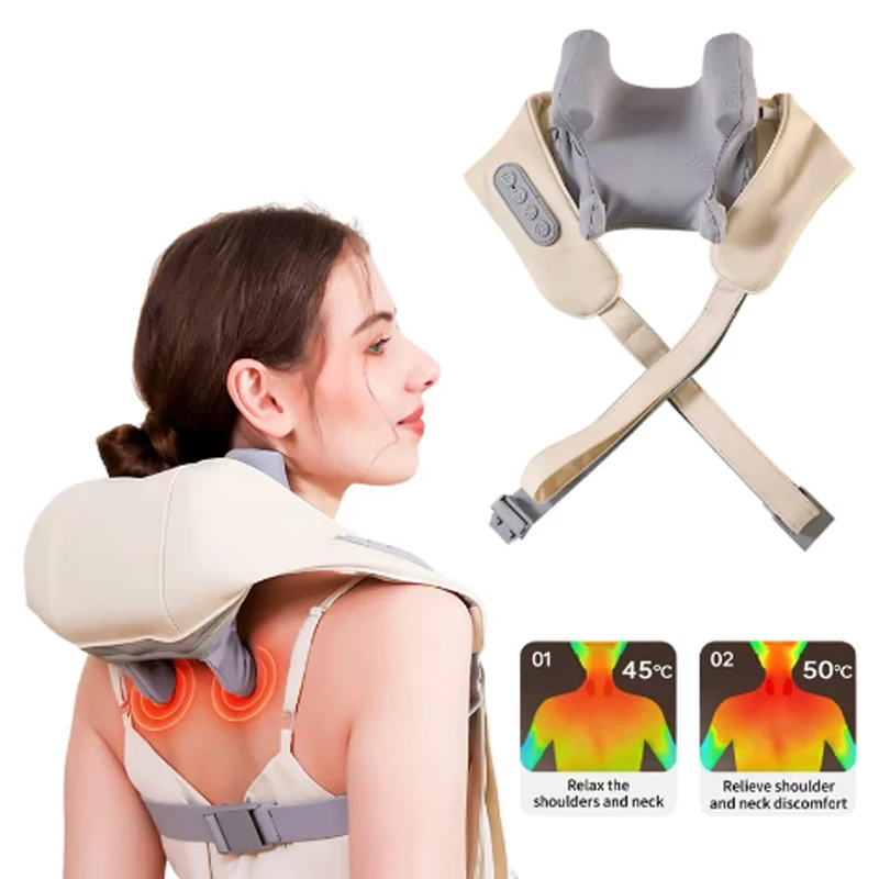 Wireless electric shoulder and neck massager, air compressor, multi-function back massager, muscle relaxation shawl, kneader