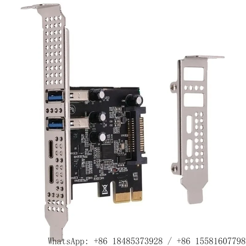 FOR  Desktop Computer PCI Expansion Card  4-Ports (Type-C+A) USB 3.2 Expansion Card 5Gbps High Speed Hub Driver