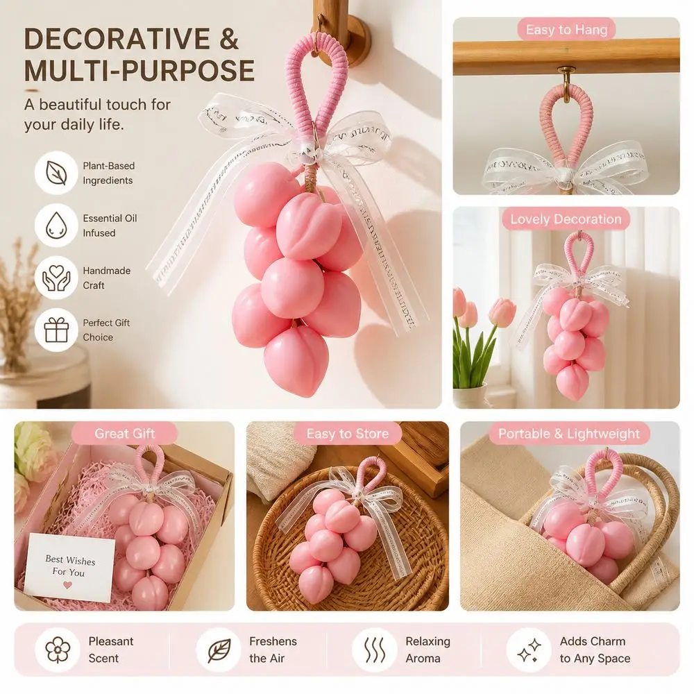 Gifts Fruit Shape Fruit Shaped Soap Handmade Decorative Soap Essential Oil Soap Ribbon Decor Handmade Soap Bath Supplies