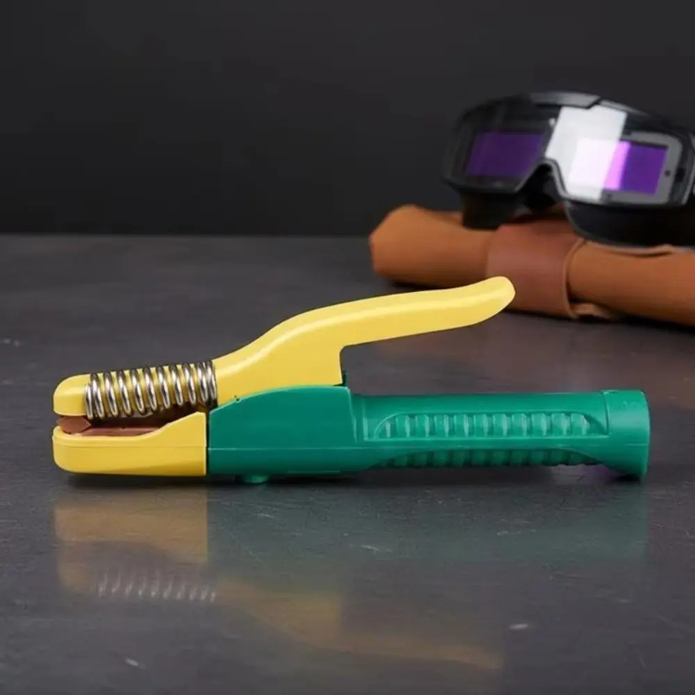 Heat Resistant Welding Tongs Insulated Handle Heavy Duty Welding Electrode Holder Labor-Saving Design Ergonomic