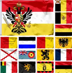 Belgium Austrian Low Countries Flag Banner Duchy Brabant 3X5FT LuikVlag 90X150CM Royal Ensign Banner Moresnet 2X3FT
