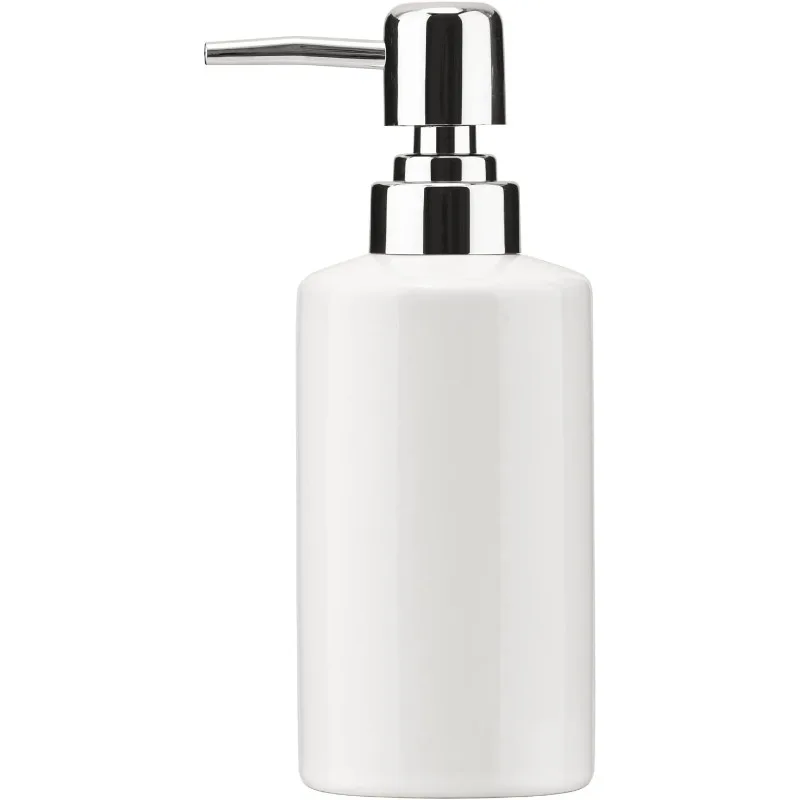 Soap Dispenser,300ml/10oz Ceramic Liquid Soap Pump Dispenser,Refillable Dish Soap Dispenser for Kitchen Bathroom Washroom,White