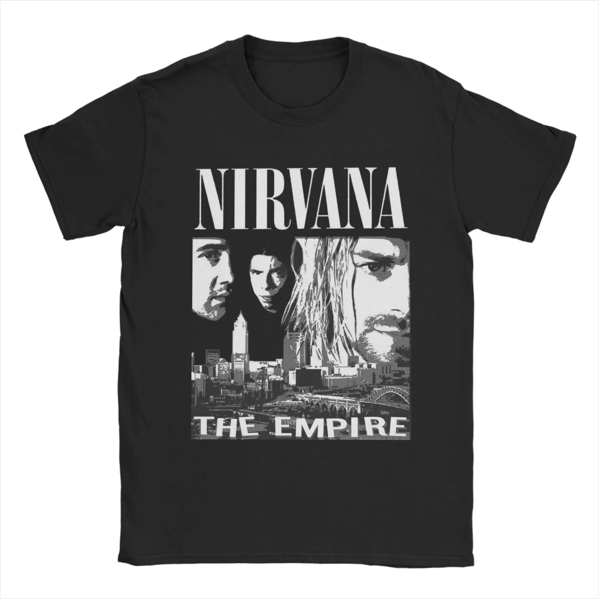 Kurt Cobain Guitar Rock-Nirvanas T Shirts Men Women 100% Cotton 
