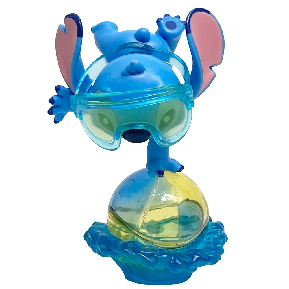 6pcs Set Lilo Stitch Blind Box Toys Summer Carnival Stitch Play Water Action Figure Cute Anime PVC Model Decor