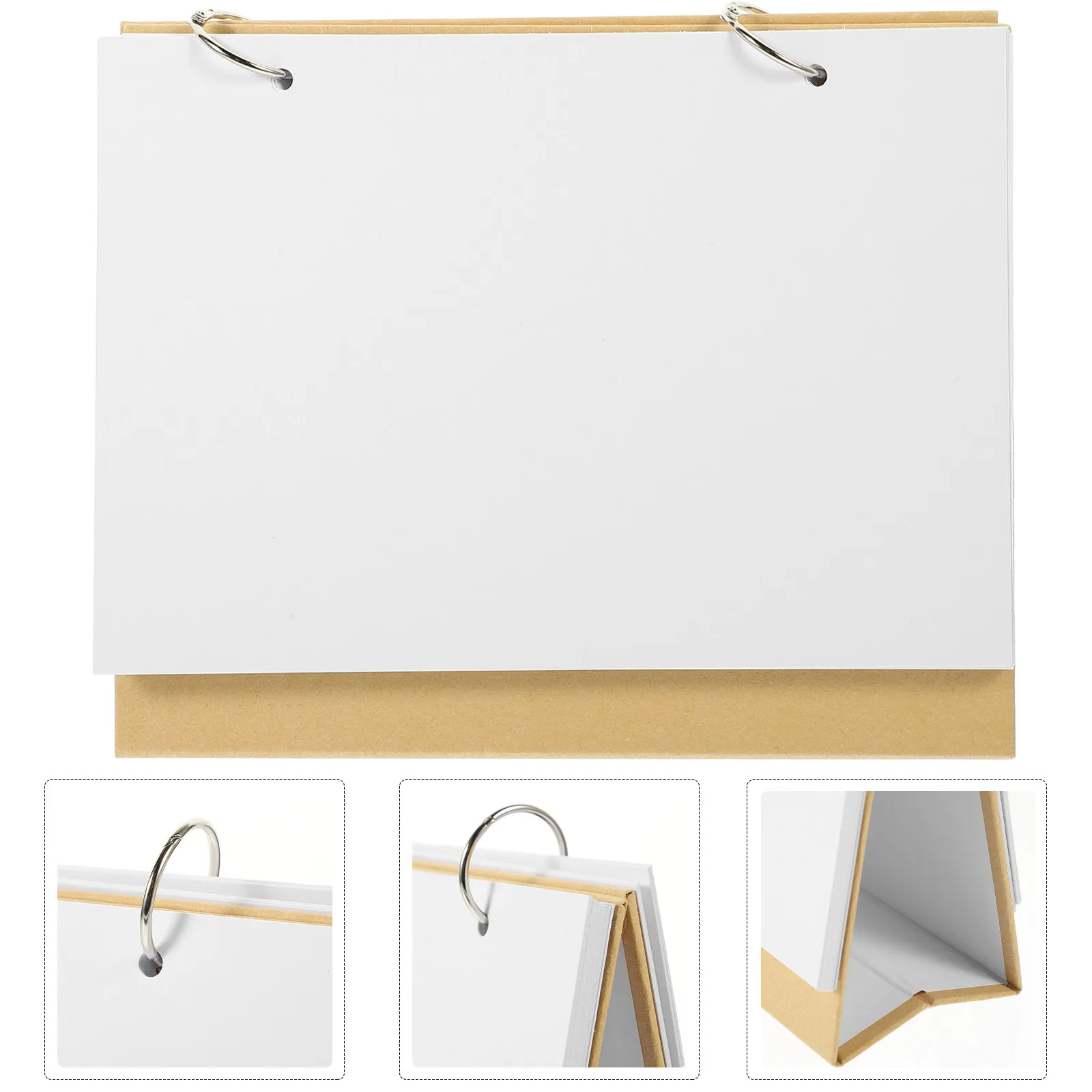 

DIY Blank Desk Calendar Sturdy Coil Design Office Monthly Planner Portable Desktop Hand Painted Calendar Home Decor