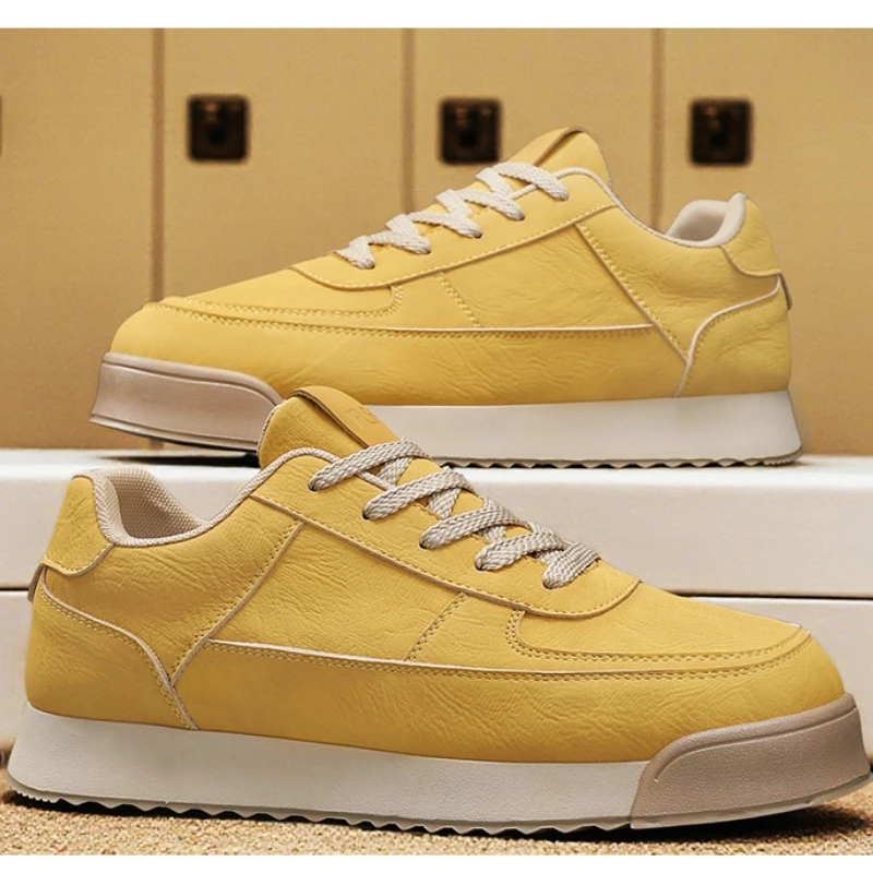 

Four-season Men's Large-sized Solid Color Low-top Round Toe Comfortable Soft-soled Lightweight Anti-slip Vulcanized Board Shoes