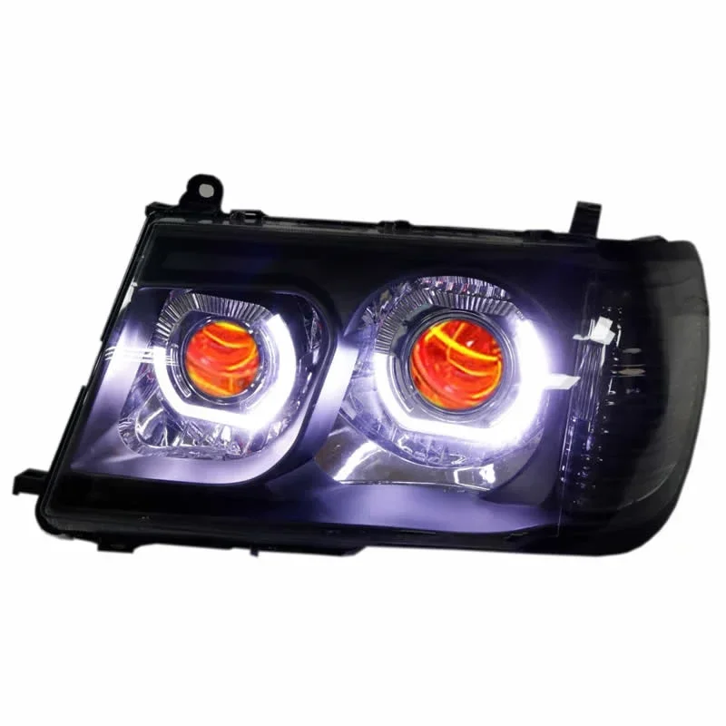 Custom Full LED Headlights with Bi-Xenon Projector Lens DRL Off-Road SUV Fitment