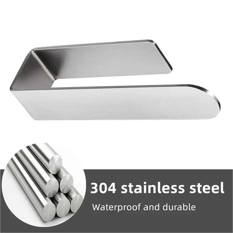 304 Stainless Steel Towel Holder Adhesive Towel Holder Self-Adhesive Bath Towel Holder Towel Holder Bathroom Towel Holder