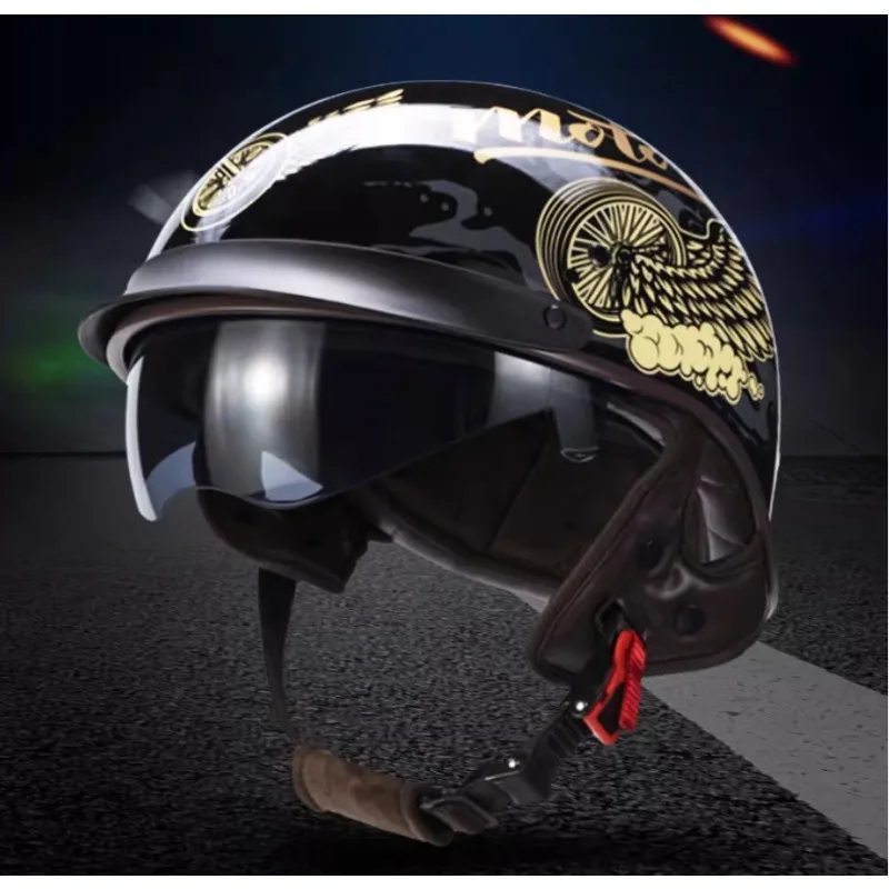 

High strength ABS American classic retro Half Helmet 1/2 Helmet,For Harley Davidson Cruising Motorcycle Protective Helmet