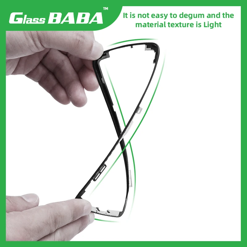 10 قطعة زجاج BABA G + OCA Pro لـ 16 إطار إطار أمامي عالي الجودة مع شريط لاصق لهاتف iPhone X Xs 11 12 13 Mini 14 15 Pro Max