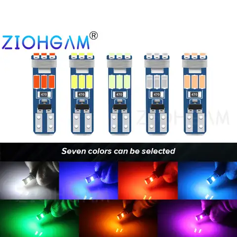 ZIOHGAM 1x Niepolarna żarówka LED T5 9SMD 3014 W3W Deska rozdzielcza Panel tablicy rozdzielczej Miernik Wskaźnik ostrzegawczy Lampka sygnalizacyjna Światło przyrządów samochodowych