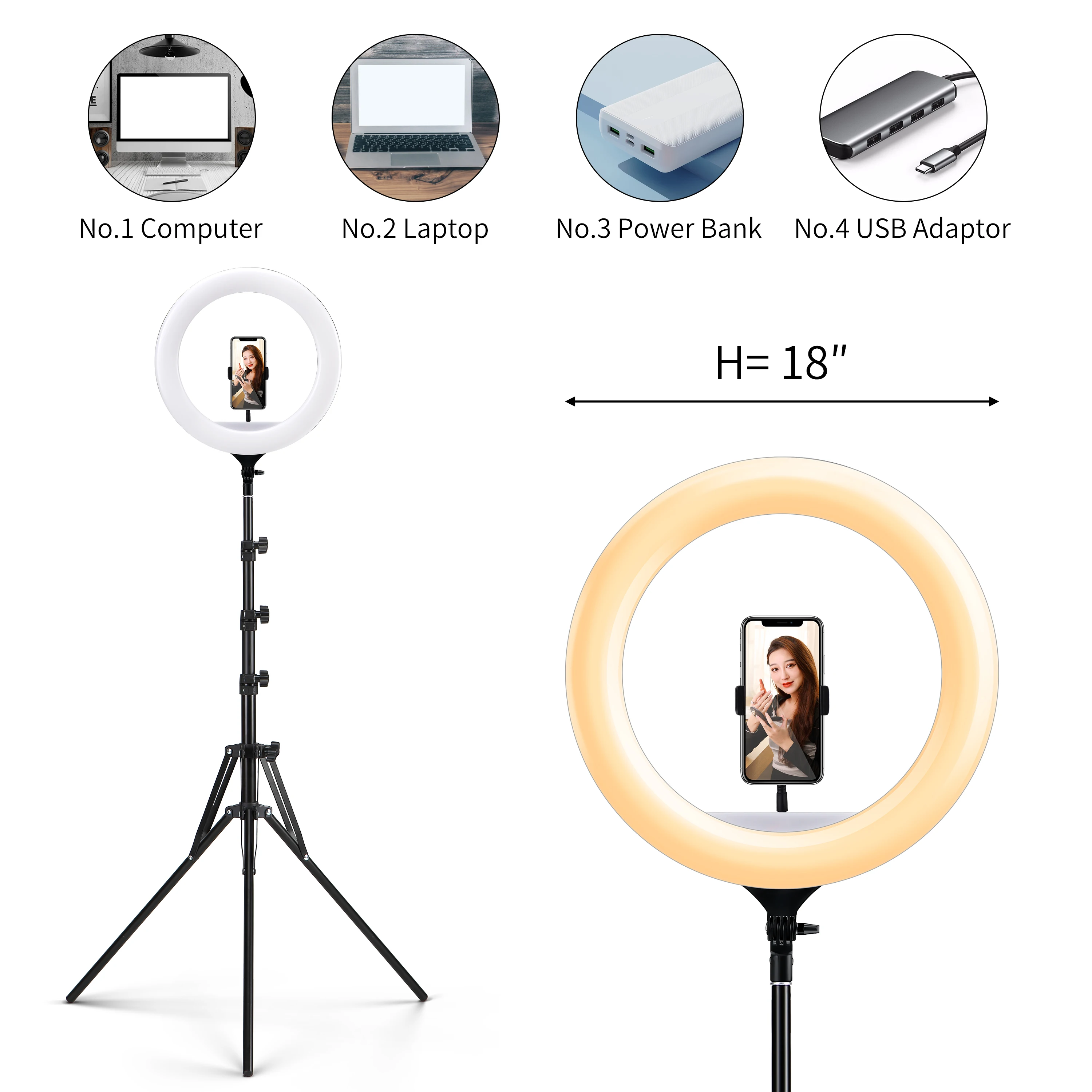 18-Inch LED Selfie Fill Ring M - Led Ring Light 18 review and price