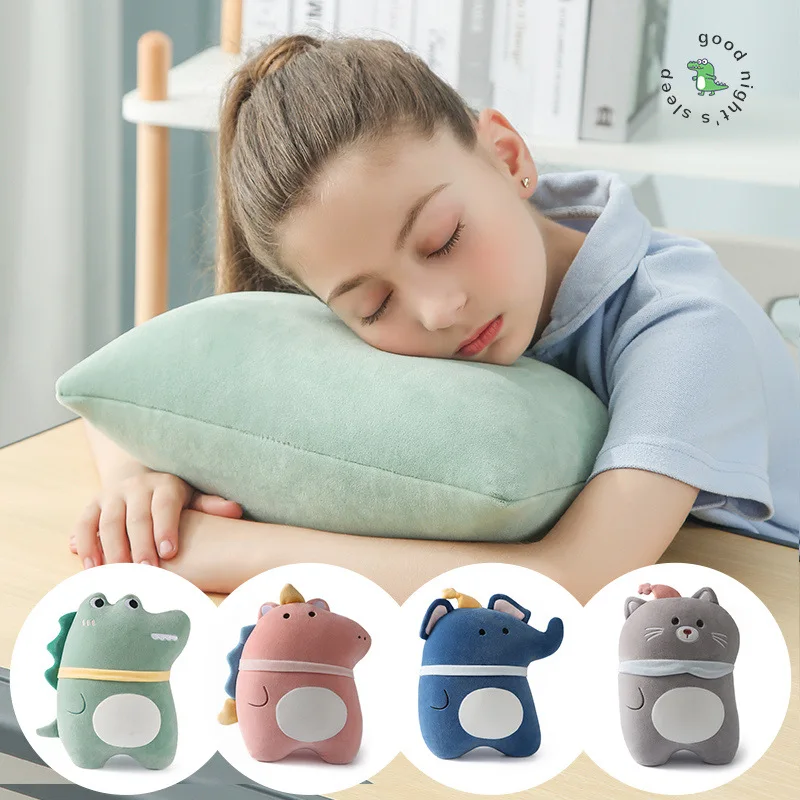 

Creative New Cute Transforming Nap Pillow Dinosaur Unicorn Cat Elephant Soft Stuffed Doll Dual-use Portable Home Decoration Gift