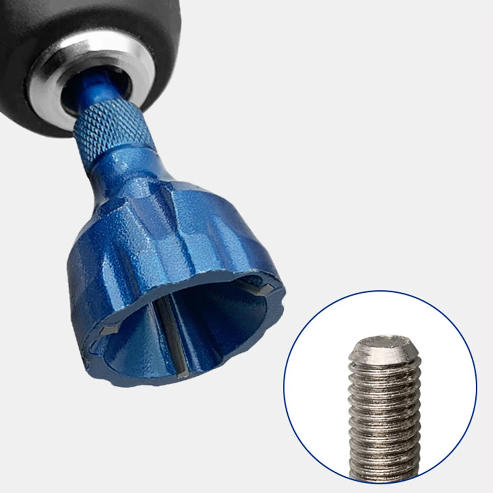 1 pz strumento di smussatura esterna 6.35mm manico esagonale tre lame/quattro lame smussatura circolare esterna filettatura taglio e sbavatura