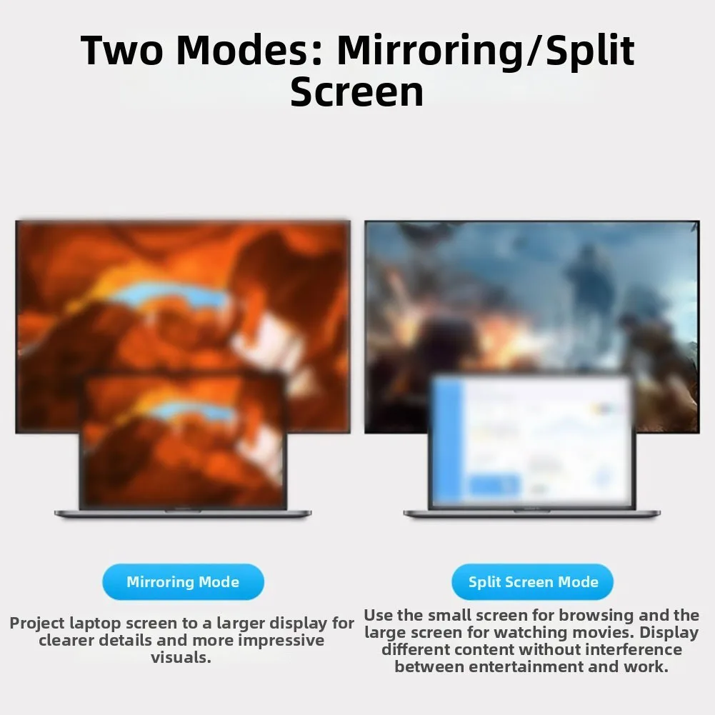Portable High-Speed Type-C To HDMI= Adapter 4K 60Hz Aluminum Video Converter For Laptop Phone Tablet Screen Mirroring