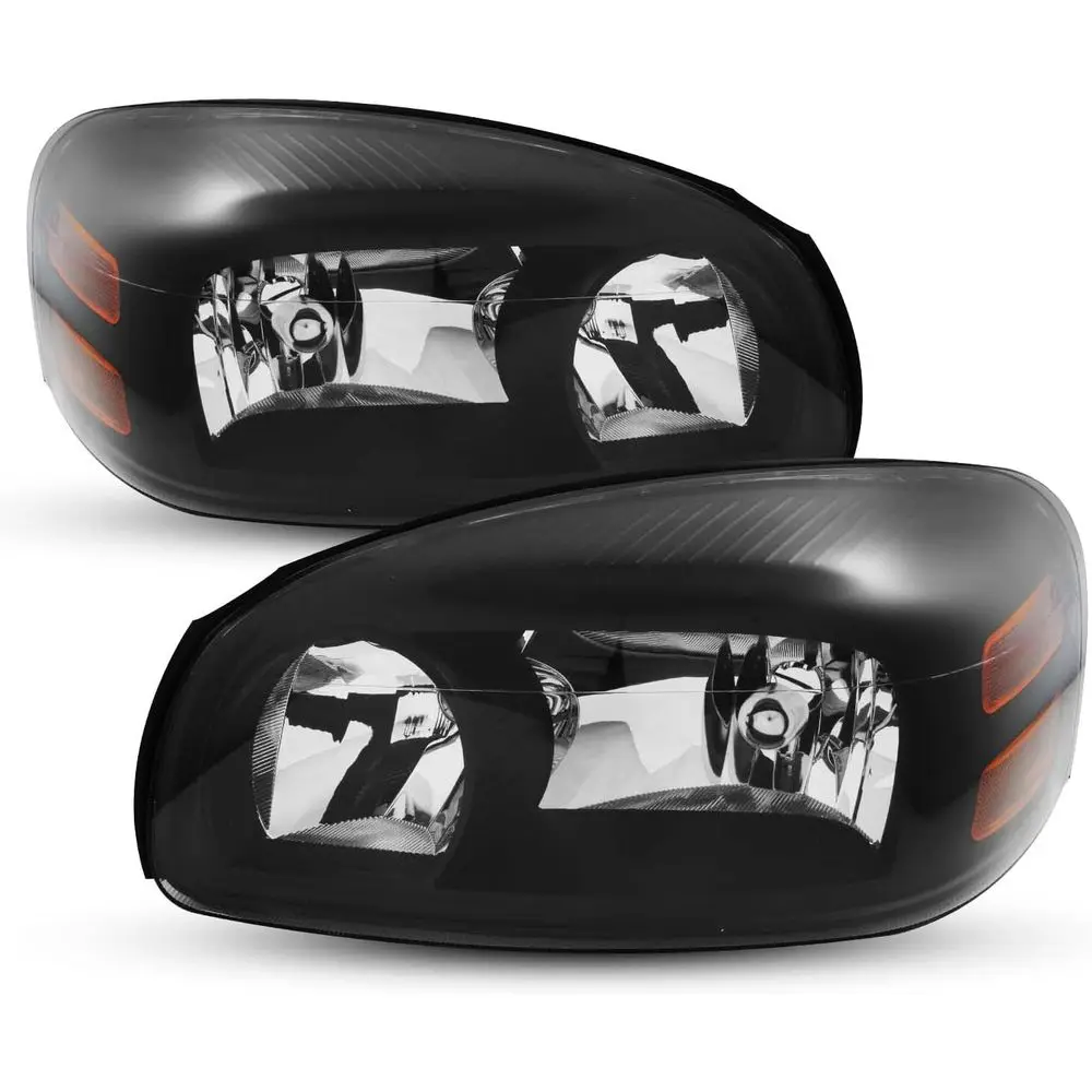 

- For Uplander Montana SV6 Terraza Relay Replacement Black Headlights Driver/Passenger Head Lamps Pair