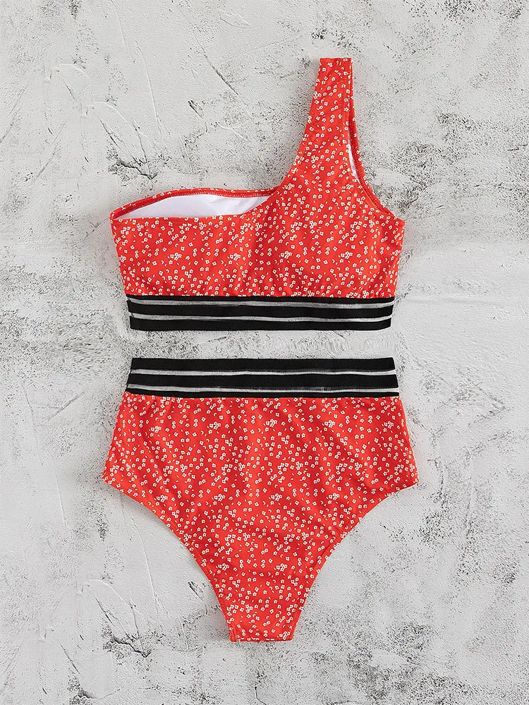 2024 New Micro Bikinis Swimwear Bathing Suit Women Bikini Set Two Piece Suits Floral Split Swimsuits Sexy Mesh Bikini