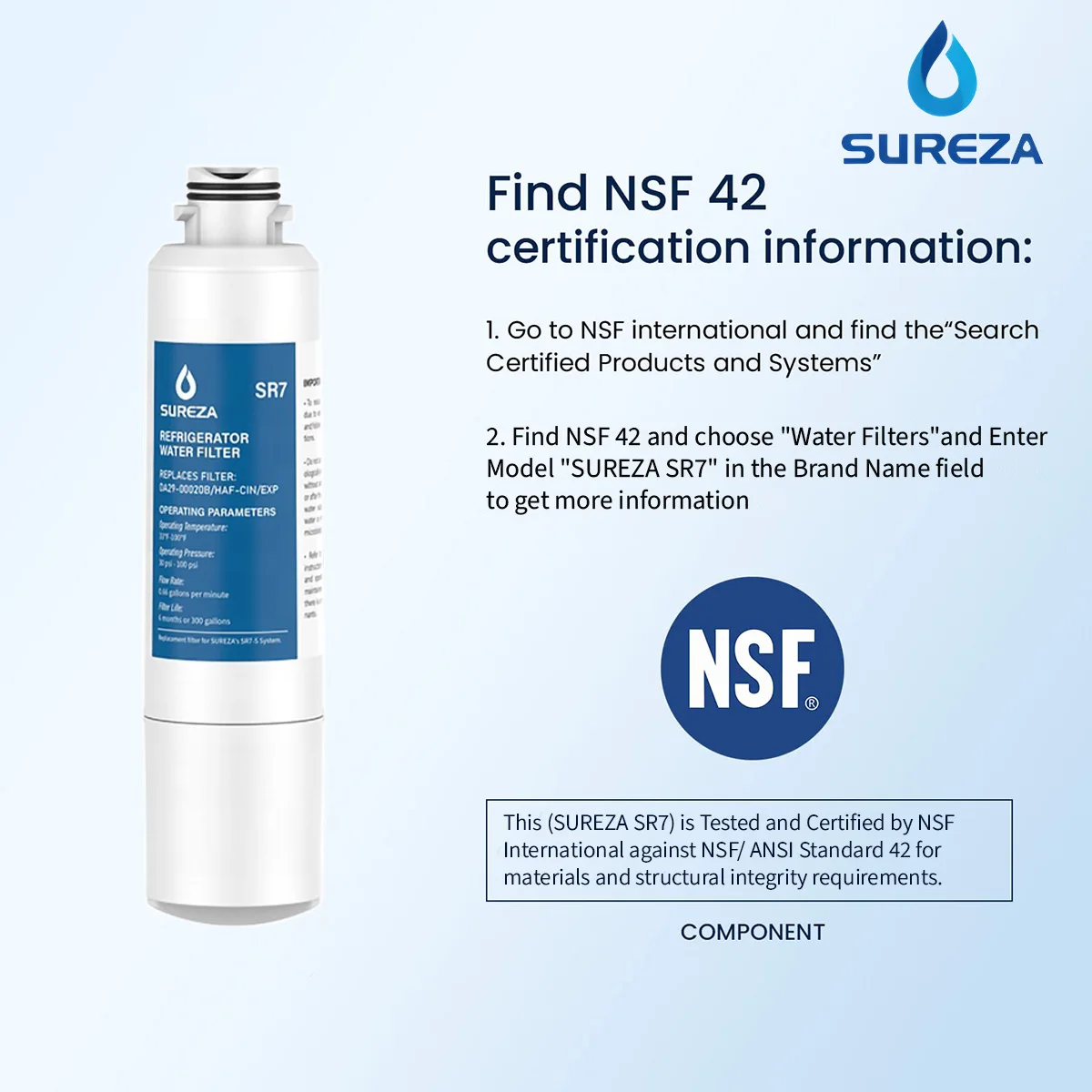 Replace for Samsung Refrigerator Water Filter DA29-00020B DA29-00020A/B HAF-CIN/EXP HAF-CIN RF263BEAESR RF263TEAESG, 3 Pack