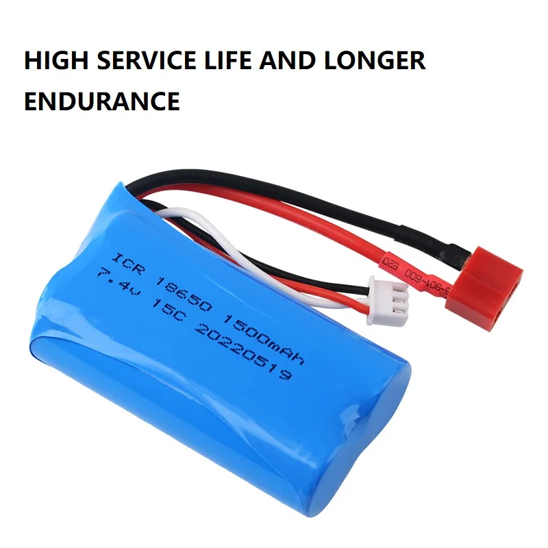 T PLUG 7.4V 3000mAh 18650 Akumulator Lipo do Wltoy 10428 /12428/12423 RC Części samochodowe 2s 7.4v Akumulator do Wltoys144001 A959-B A969-B