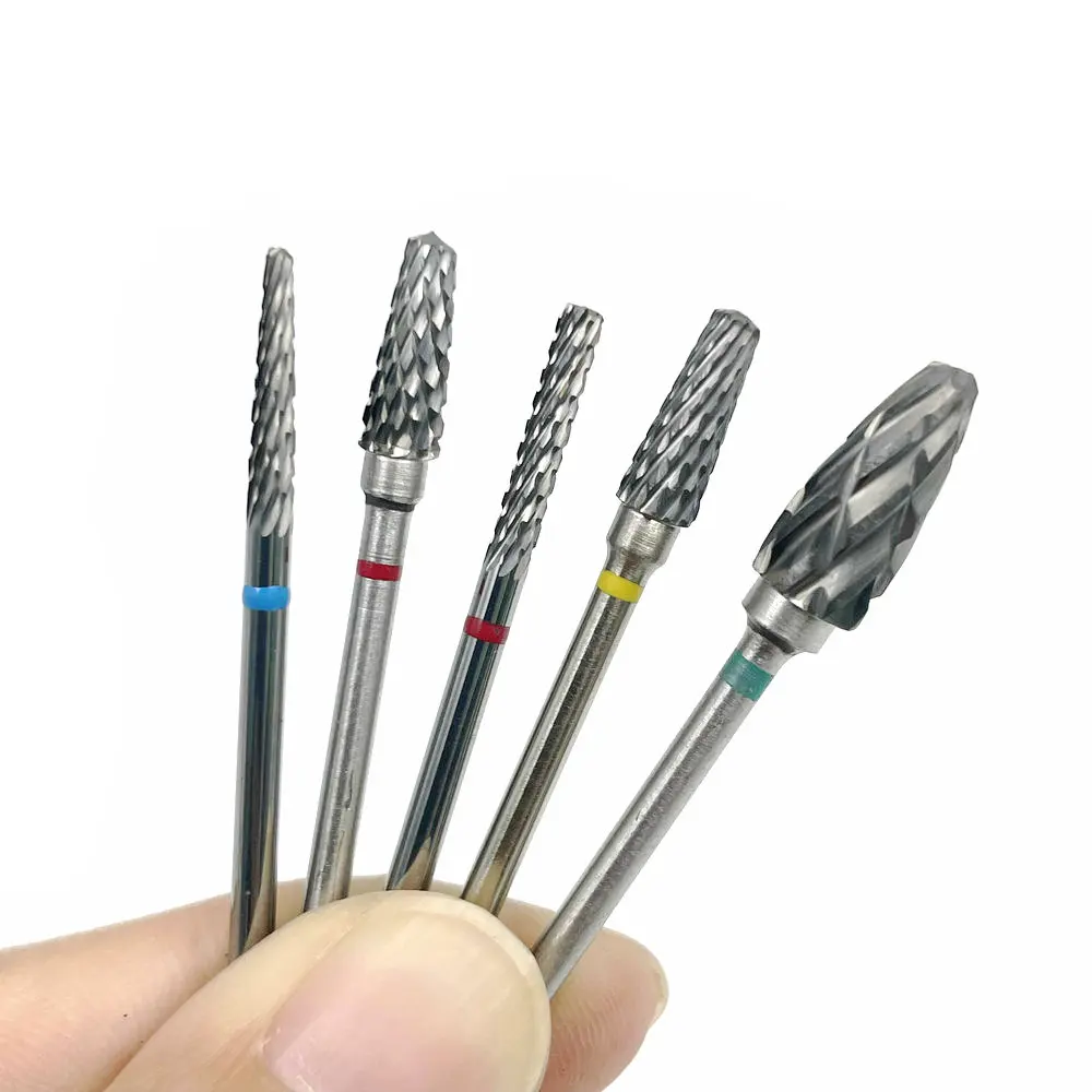 10 Style Choice Tungsten Carbide Nail Drill Bits Machine Nail Cutter Nail File Manicure Dental Tungsten Carbide Burs