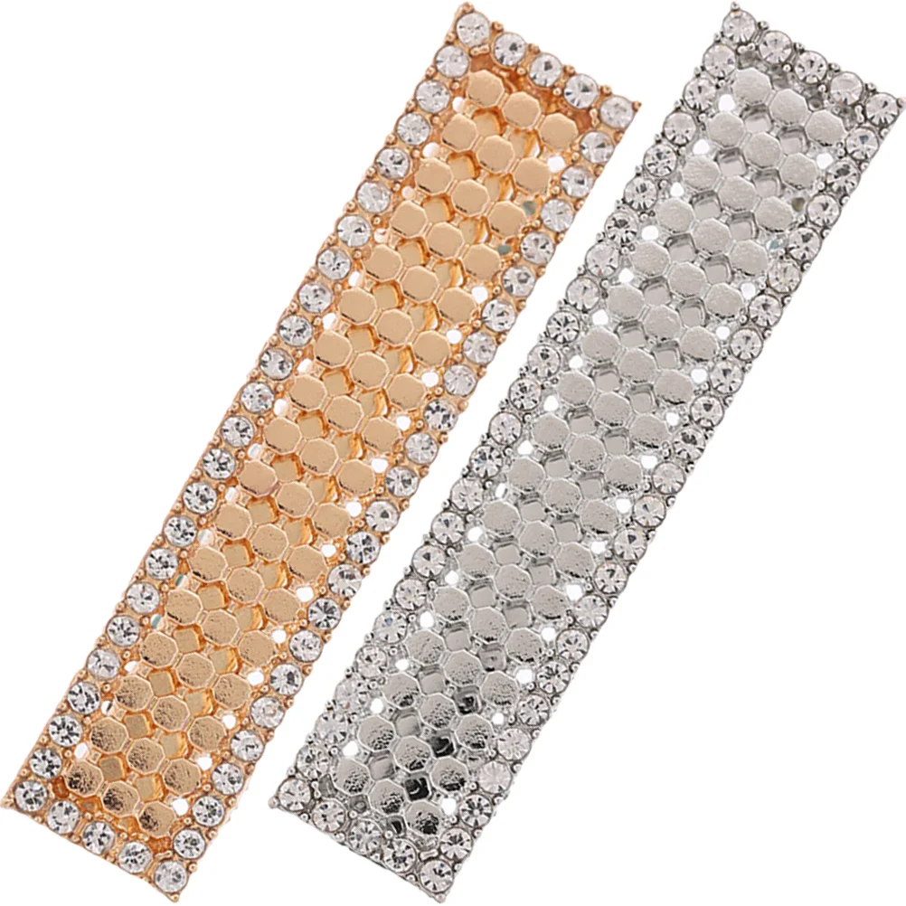 2 قطعة مقاطع حجر الراين أنيقة سبيكة المشابك المرأة إكسسوارات الشعر مقاطع جانبية صغيرة لتصفيف تقسيم مجعد مستقيم #5