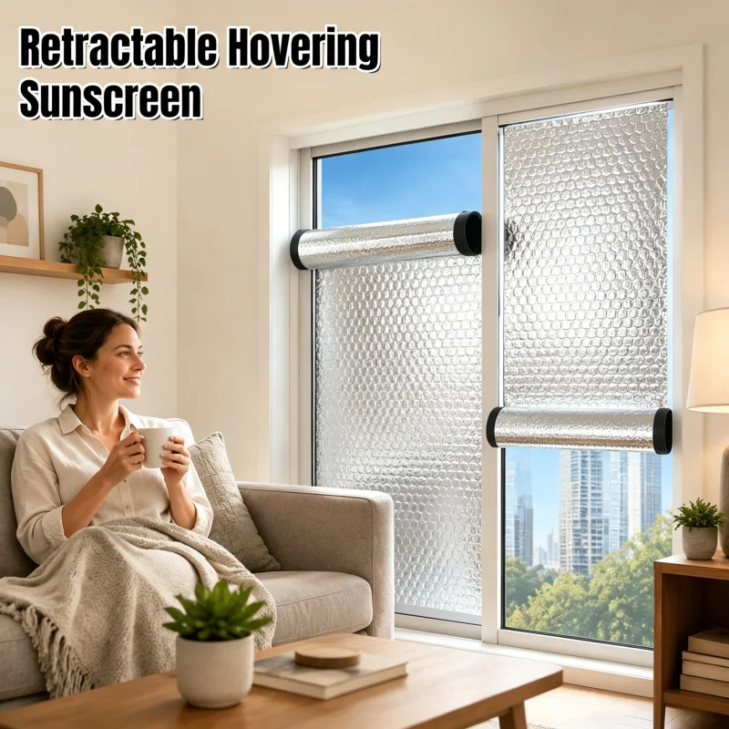 Anti UV Heat Insulation Sun Shade Board Retractable Light Blocking Sun Shield Window Sun Shade Shield Window Glass Shading Film