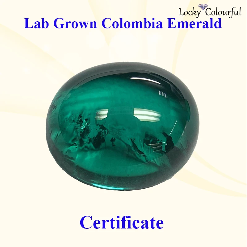 

Lab Grown Colombian Emerald Top Quality Oval Cut Surface Advanced Charms Selectable AGL Certificate for DIY Jewelry Making Rings