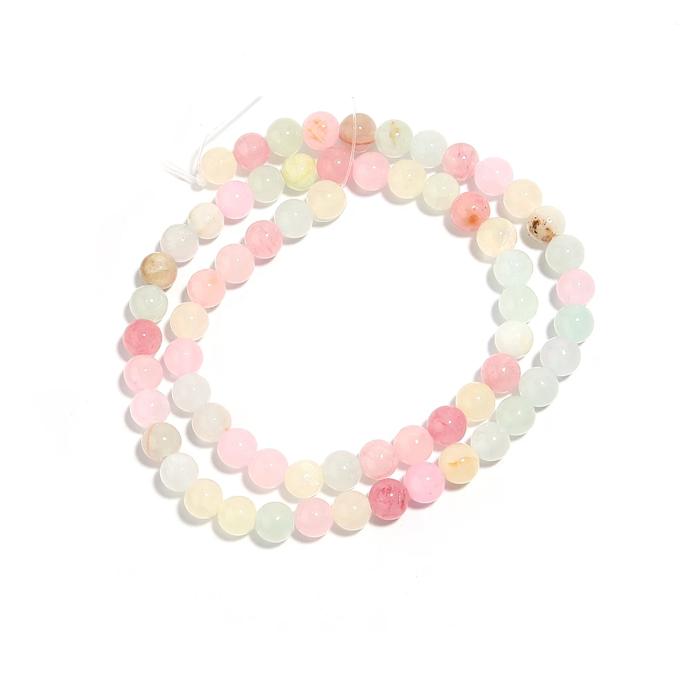 1 Strand Natural Colorful Jades Stone Beads for DIY Jewelry Making
