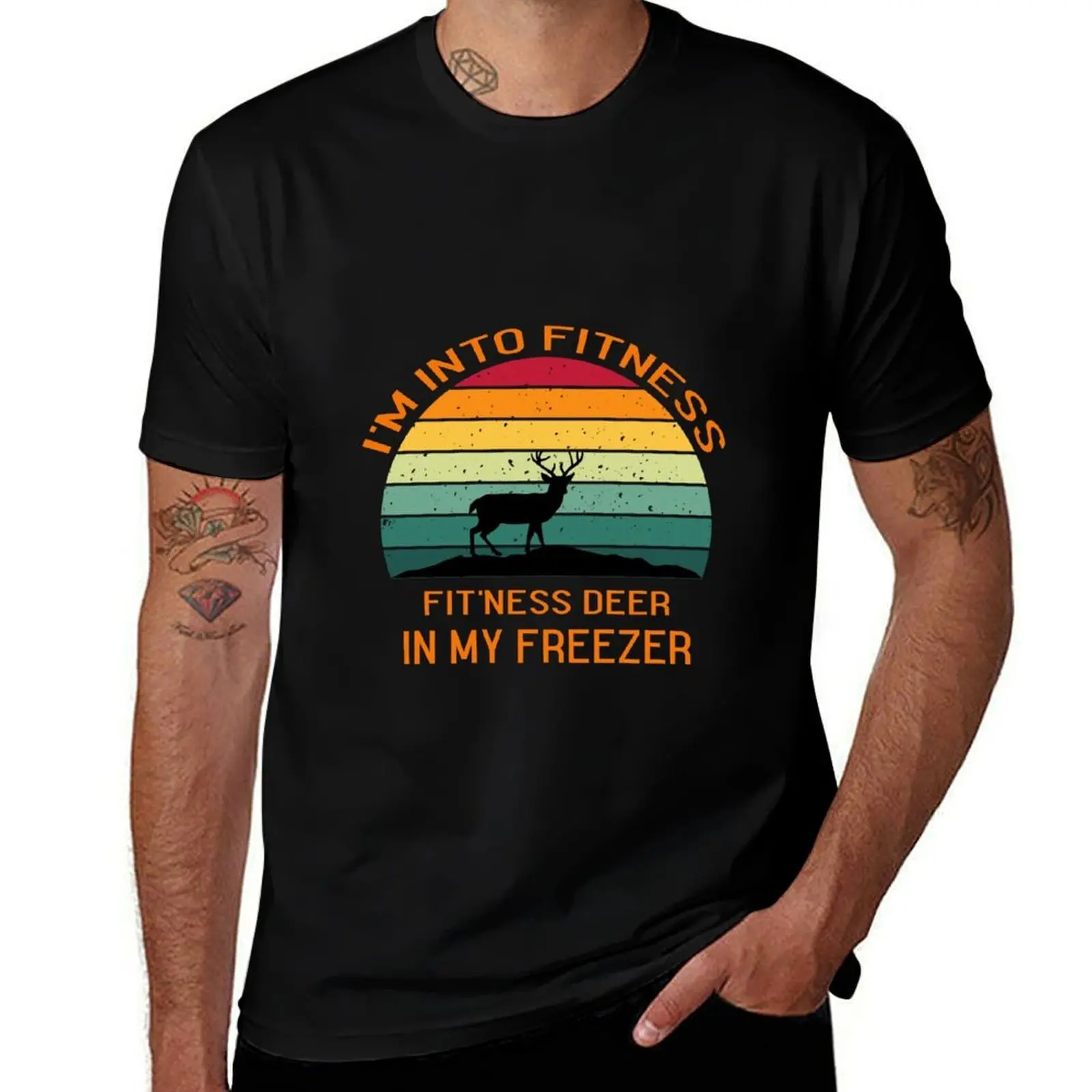 

I'm into fitness fit'ness deer in my freezer T-Shirt man t shirt designer man t shirts graphic T-Shirt