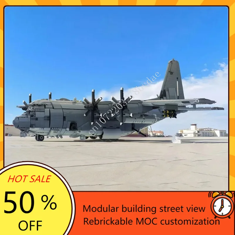 5452PCS MOC Custom Puzzel AC-130J GhostRider Vliegtuig Model DIY Gemonteerd Vliegtuigen Educatief Kinderen Verjaardag Speelgoed Kerstcadeaus